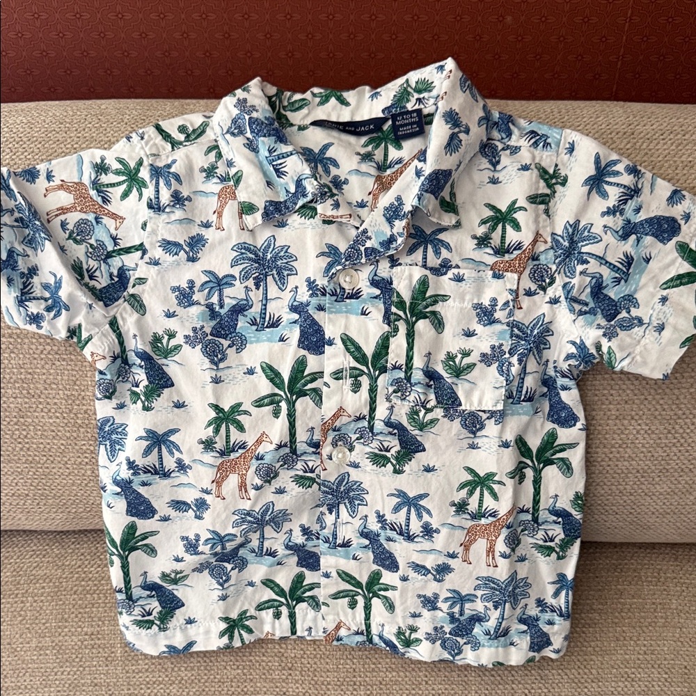 Janie and Jack Safari Print Shirt